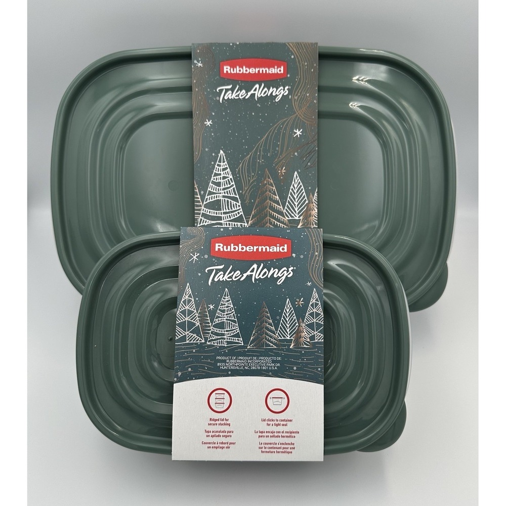 Rubbermaid Take Alongs Limited Ed. Green Lid Storage Container Set